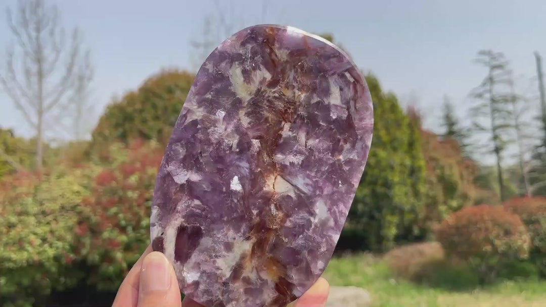 Unique,Natural Crystal Lepidolite Slice