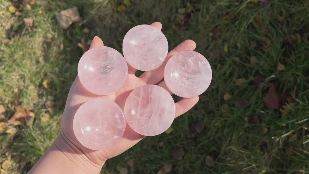 Natural Rose Quartz Sphere Holder
