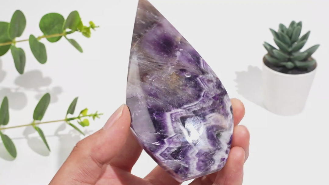 Natural Crystal Dream Amethyst Teardrop