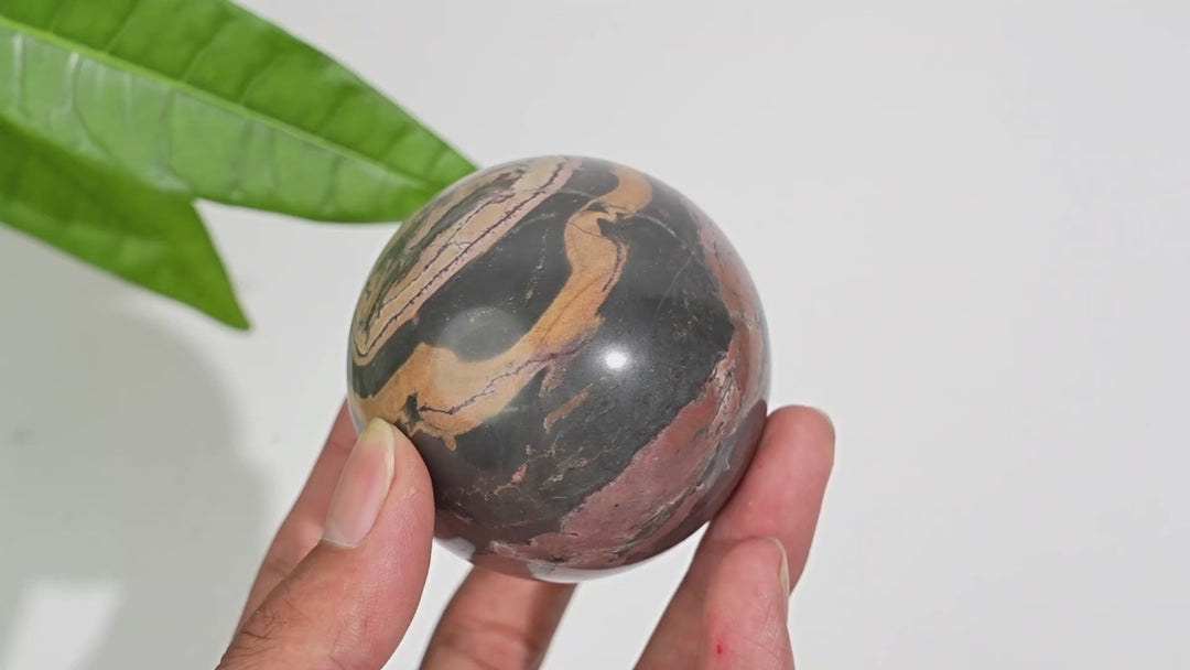 Natural Crystal Tiger Calcite Sphere