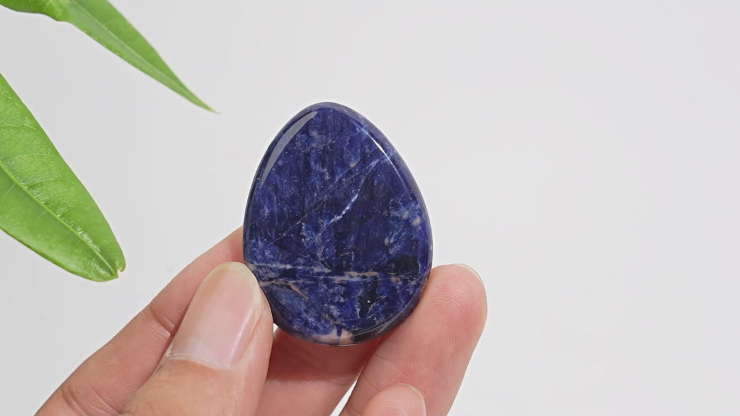 Natural Crystal Sodalite Oval Shaped Piece