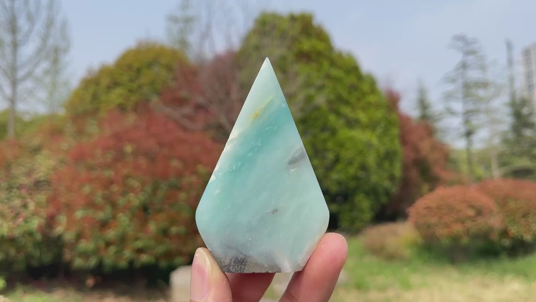 Natural Crystal Blue Quartzite Teardrop