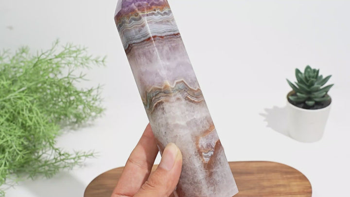 Unique,A Slightly Imperfect Natural Crystal Amethyst Agate Point