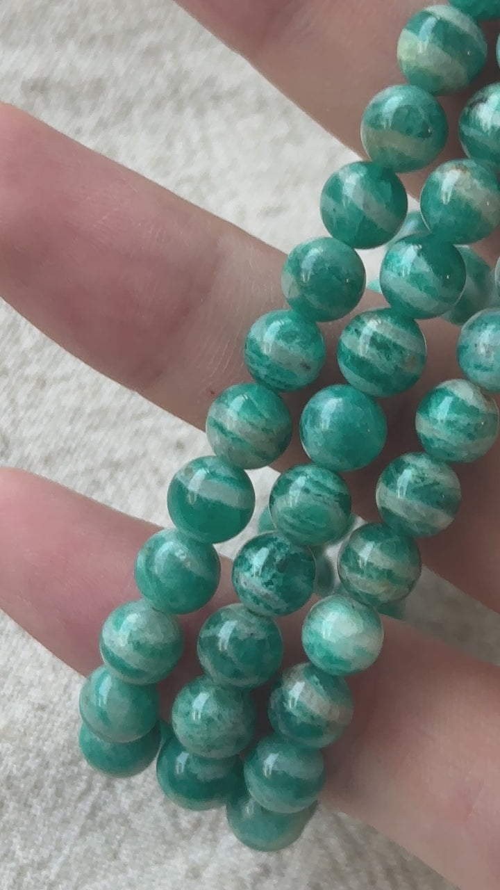 Amazonite Triple Wrap Bracelet 5.9-6.4mm