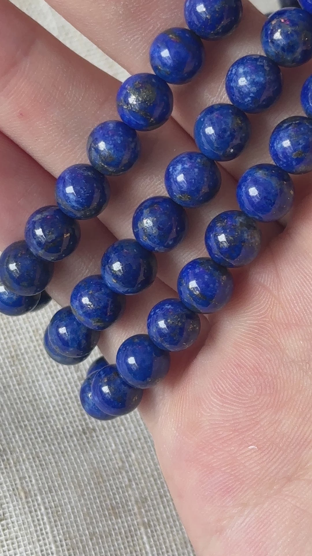 Lapis Lazuli Triple Wrap Bracelet 7.0-7.3mm