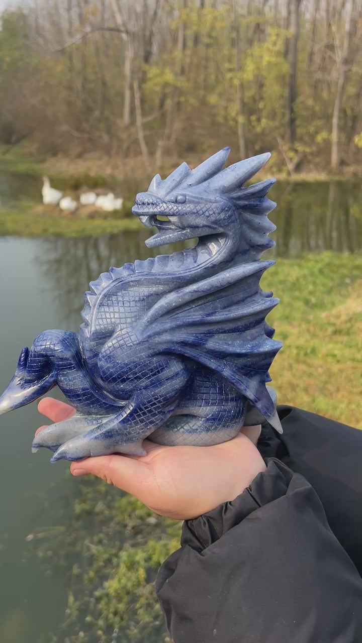 Blue Aventurine Dragon #DK185