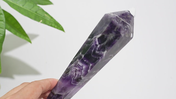 Unique,A Slightly Imperfect Natural Crystal Dream Amethyst Wand