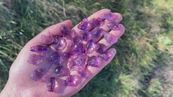 Natural Crystal Carving Mini Amethyst Goldfish