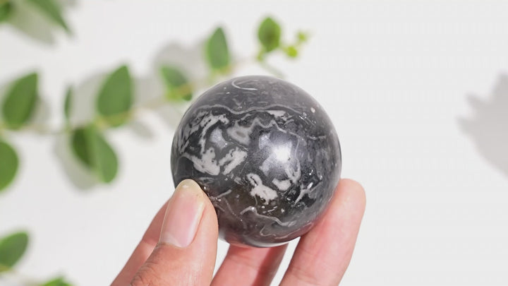 Natural Crystal Calcite Sphere