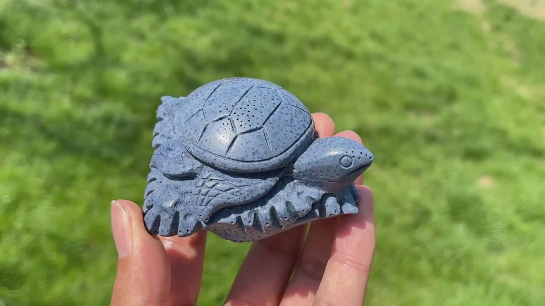 Unique, Natural Crystal Heliopora Coral Carving - Underwater World