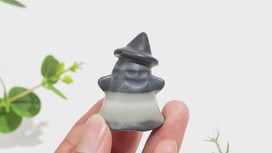 Natural Crystal Whimsical TaiJi Stone Ghost Carving