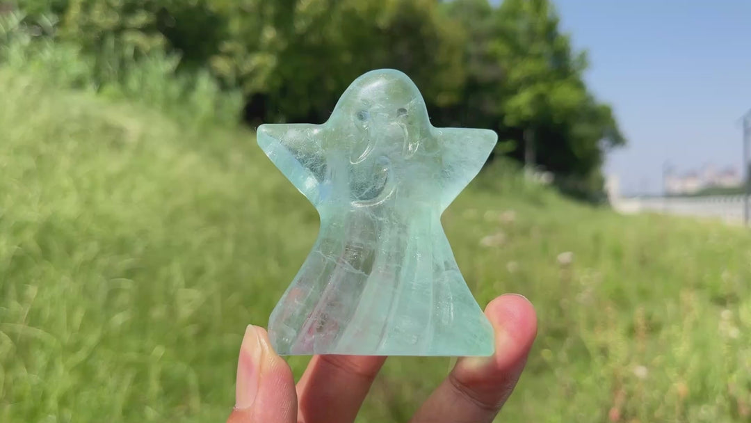 Natural Crystal Ghost Carving