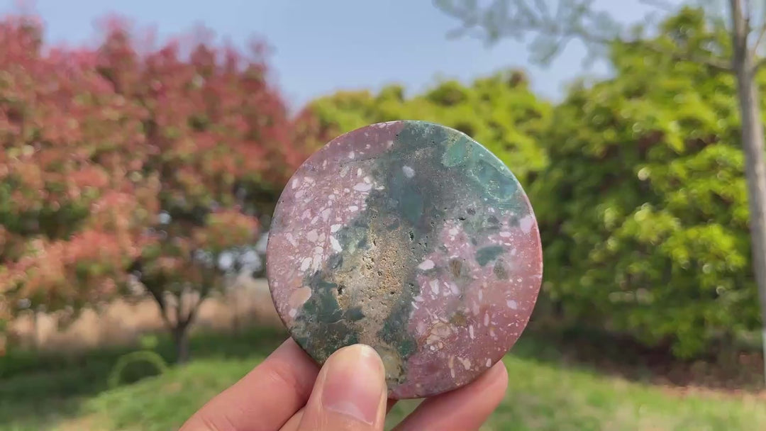 Natural Crystal Circle Slice