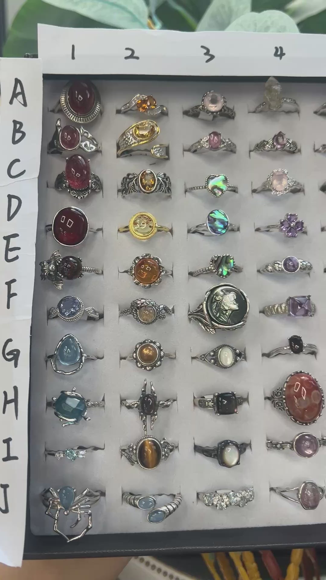 Unique,Crystal Rings-2,S925