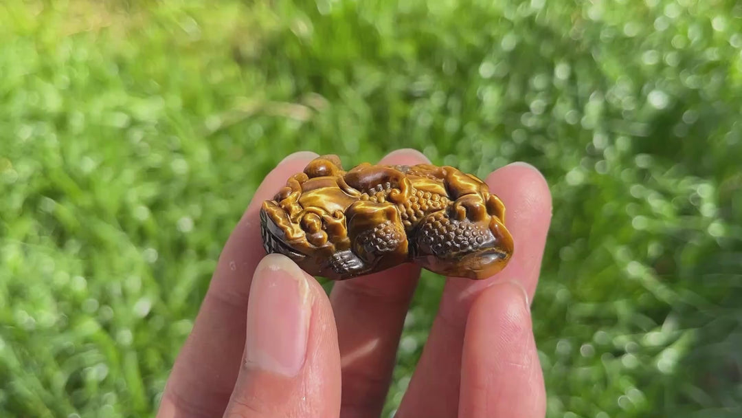Natural Tiger Eye Pixiu Crystal Carving