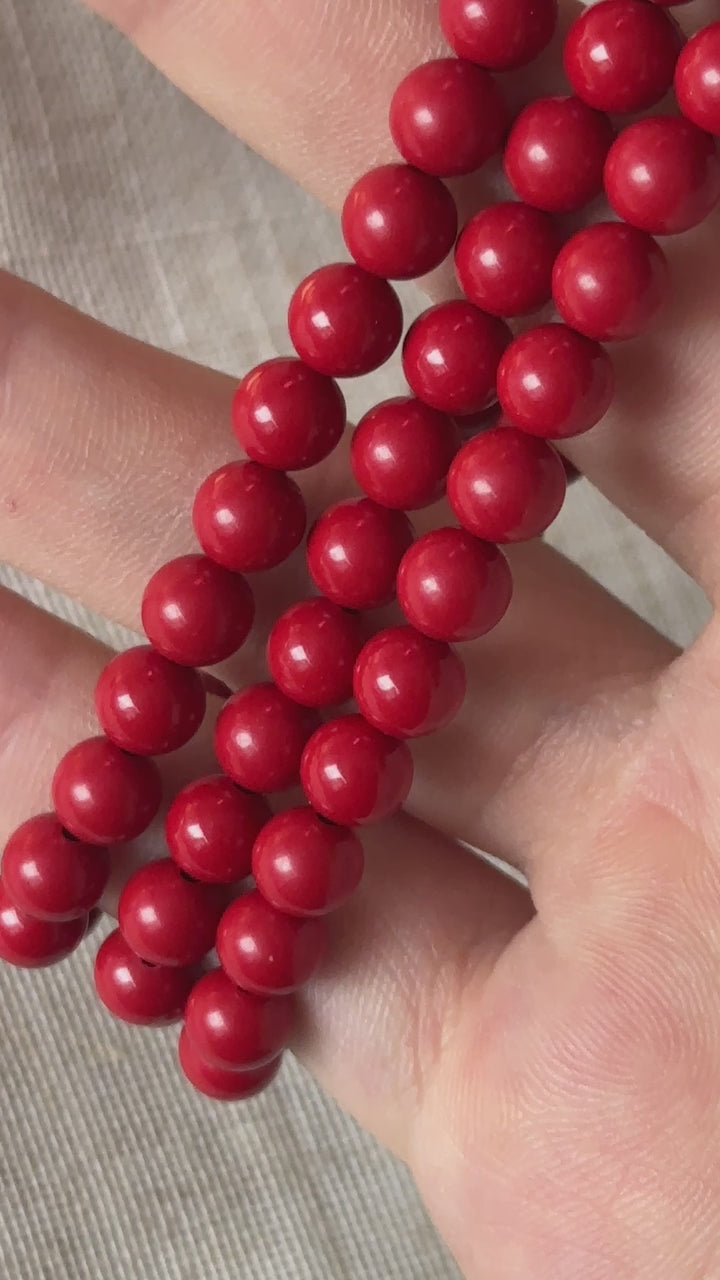 Cinnabar Triple Wrap Bracelet 6.0-6.2mm