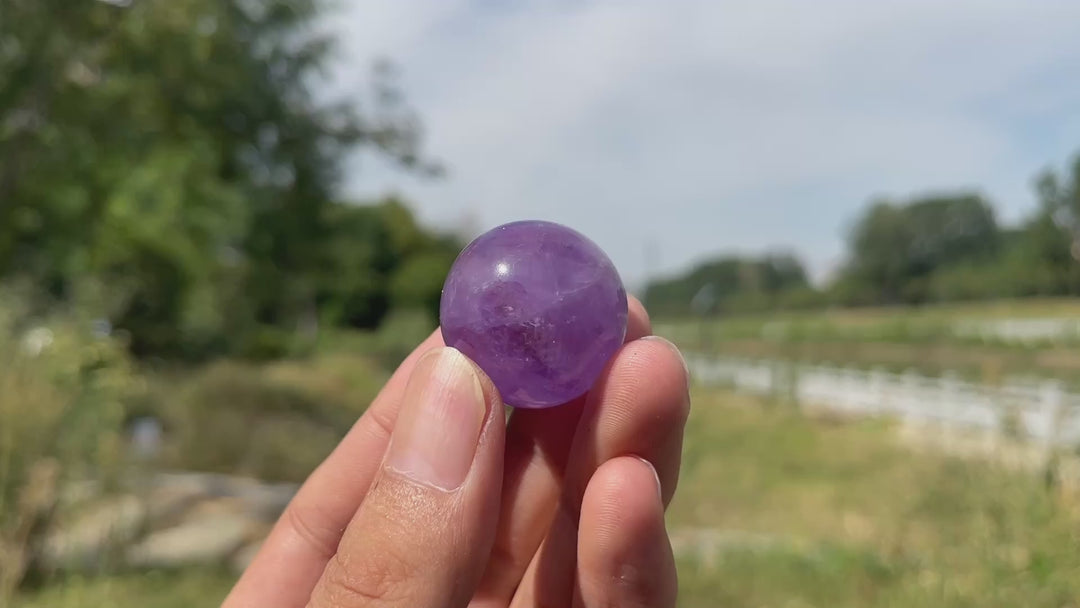 Natural Crystal Amethyst Mini Sphere