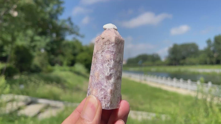 Natural Crystal Pink Amethyst Point