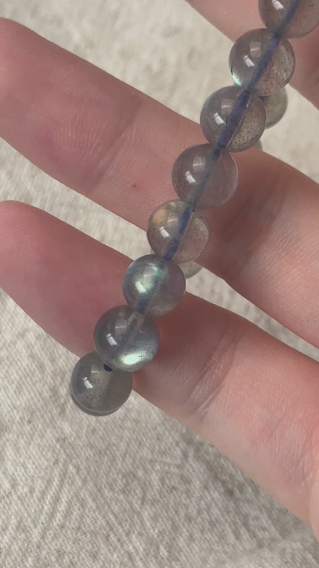 Labradorite Bead Bracelet 7.5-7.7mm