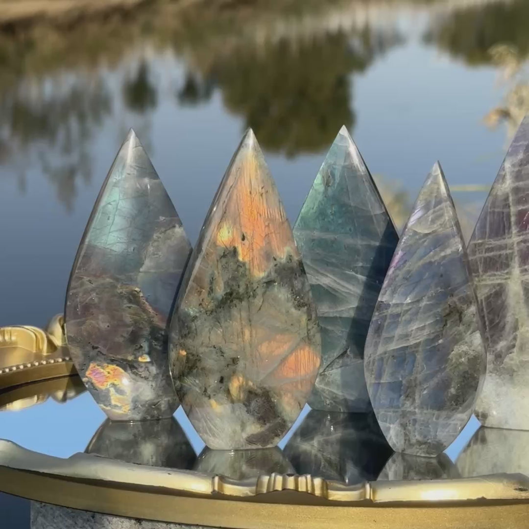 Natural Labradorite Teardrop