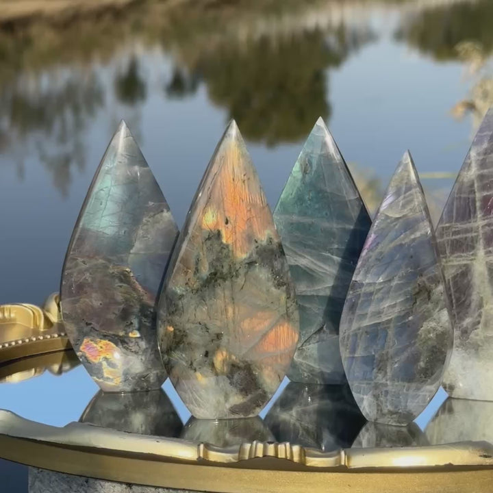 Natural Labradorite Teardrop