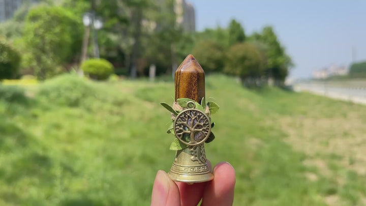 Natural Crystal Tree Of Life Bell