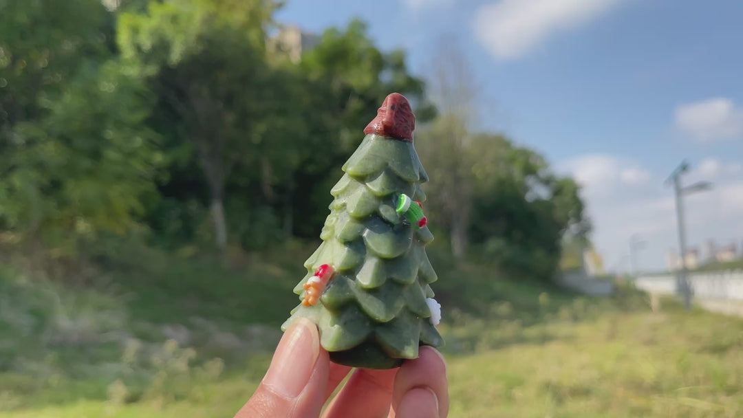 Natural Crystal Cute Hat Christmas Tree