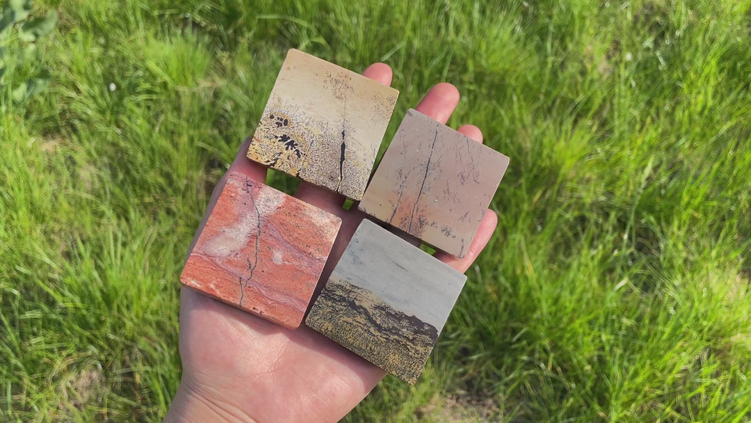 Natural Picture Jasper Square Slice