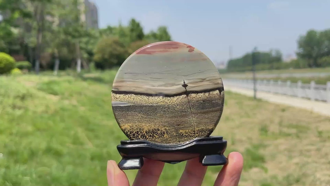 Natural Picture Jasper Crystal Ornament