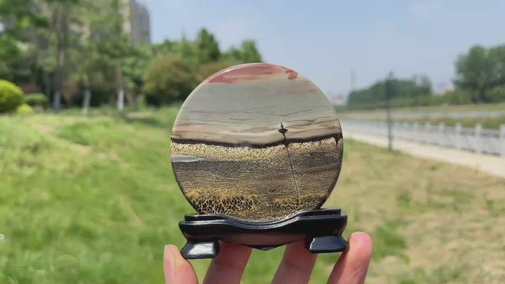 Natural Picture Jasper Crystal Ornament