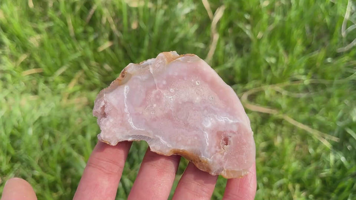 Natural Crystal Flower Agate Slices