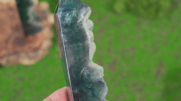 Natural Green Fluorite Raw Point