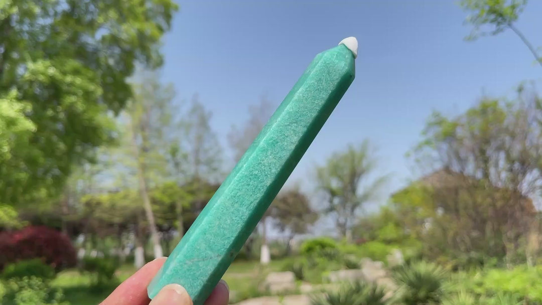 Natural Crystal Amazonite Point