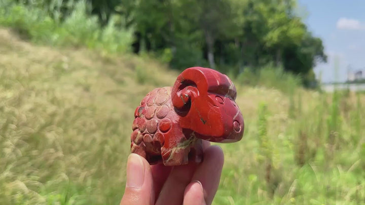 Natural Crystal Lovely Sheep Carving