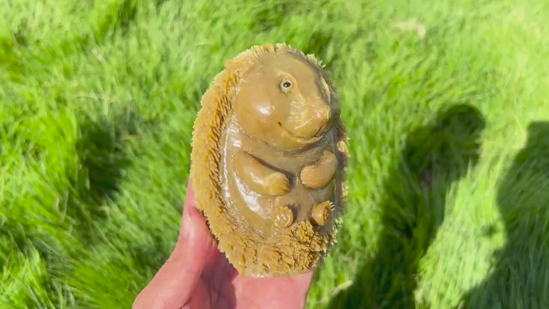 Natural Carving Serpentine Hedgehog