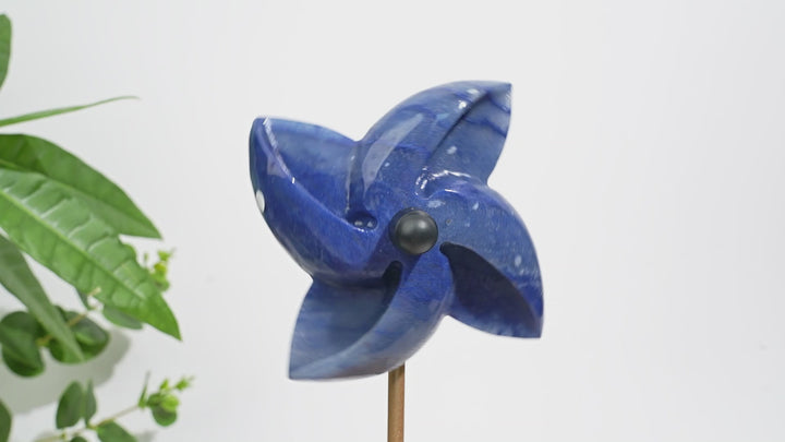 Unique,A Slightly Imperfect Natural Blue Aventurine Windmill
