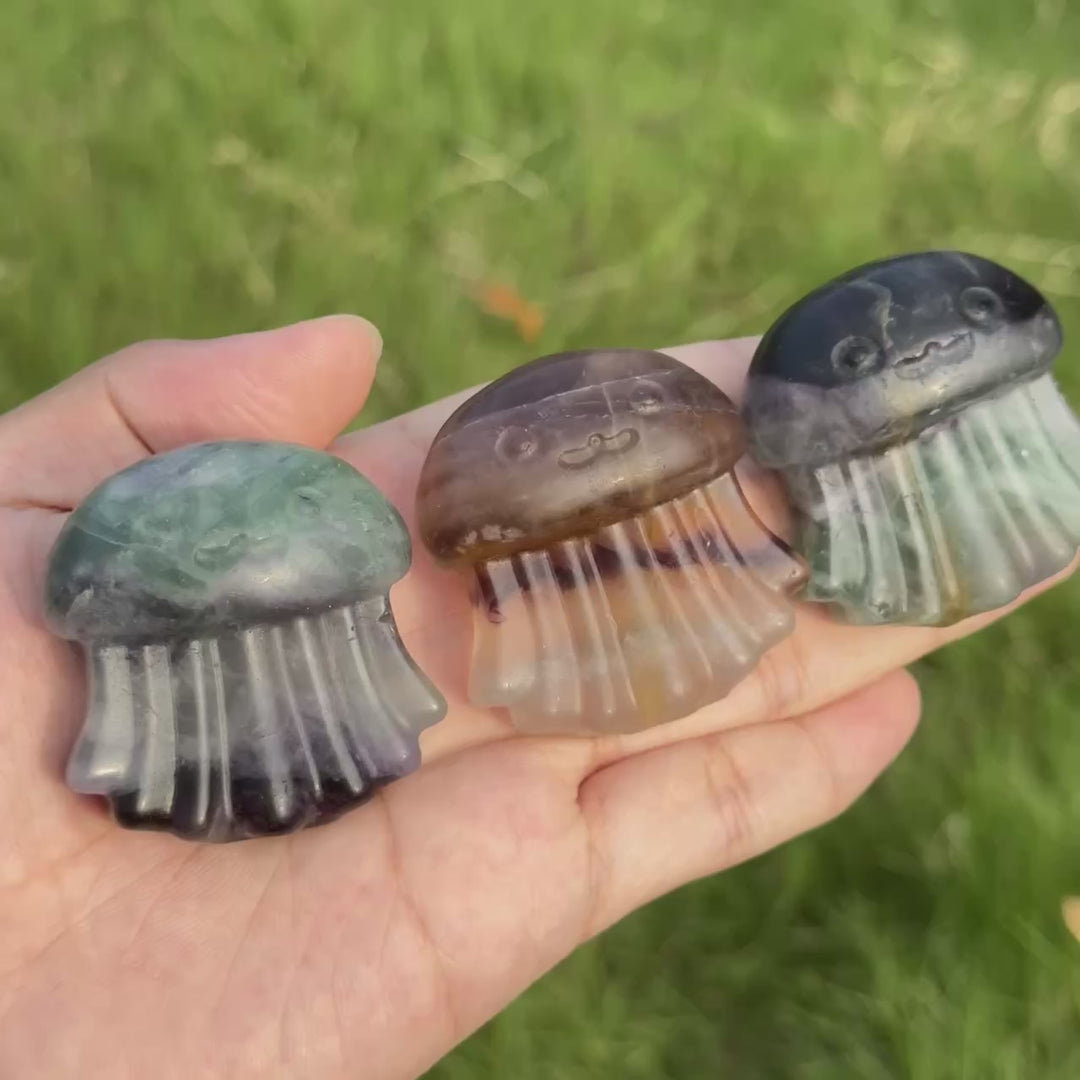 Natural Fluorite Jellyfish