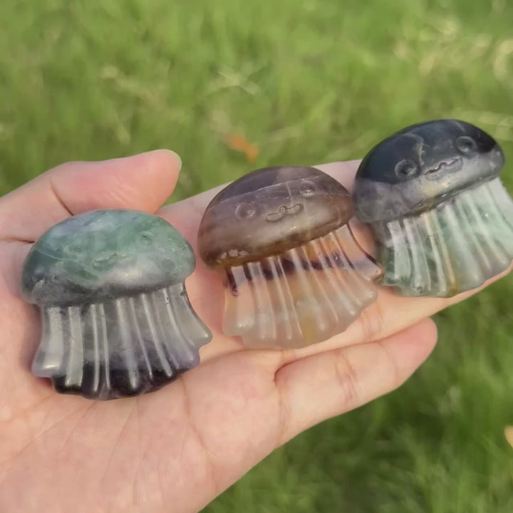 Natural Fluorite Jellyfish