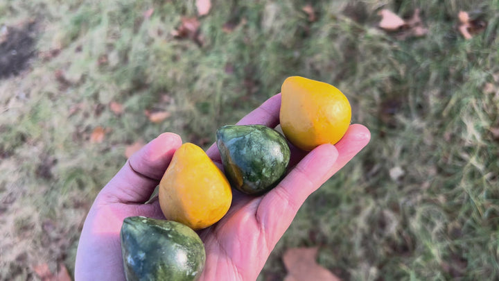 Natural Crystal Food And Fruit Model Pomelo Carving