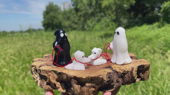 Natural Crystal Ghost Walking Dog Carving