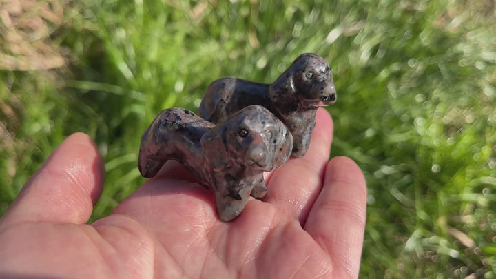Natural Carving Yooperlite Dachshund