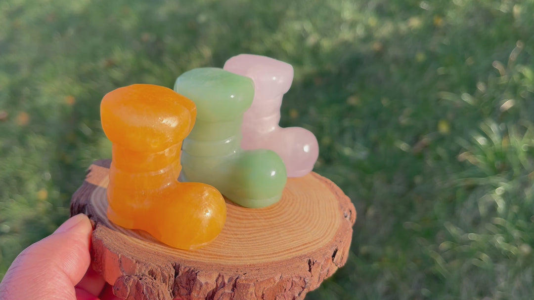 Natural Crystal Carving Christmas Boot