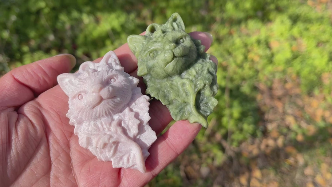 Natural Crystal Carving Lion Pendant