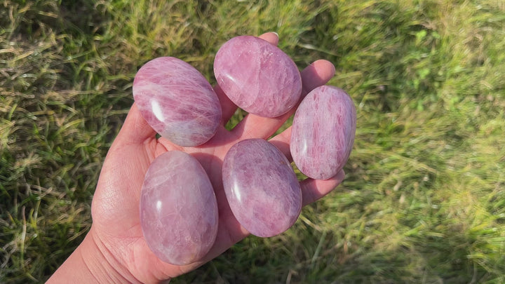 Natural Lavender Rose Quartz Palm