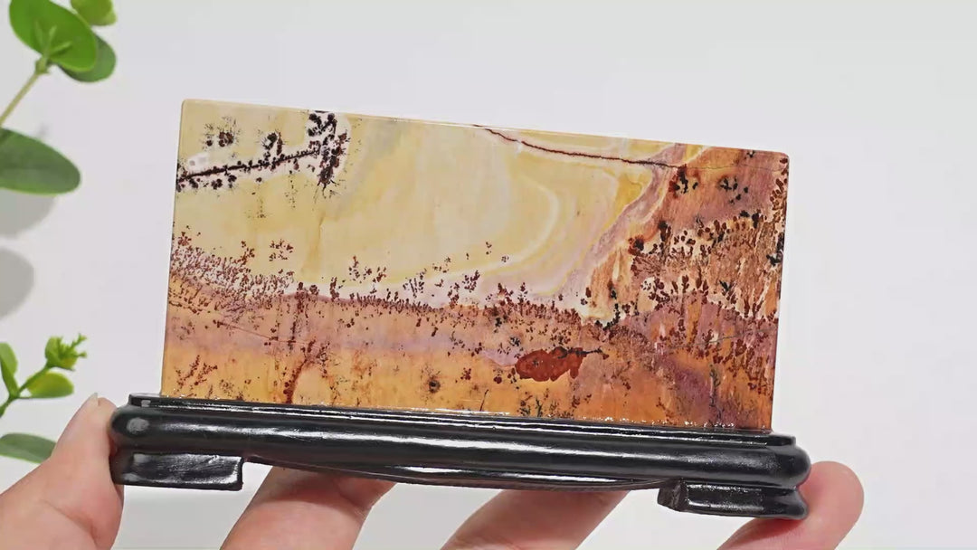 A Slightly Imperfect Natural Crystal Picture Jasper Screen Ornament