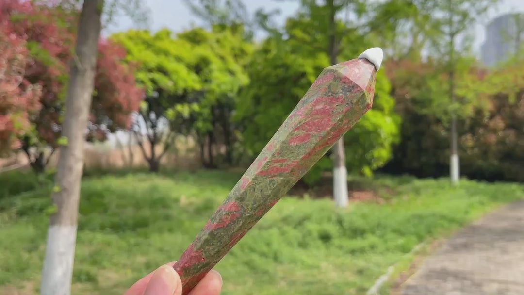 Natural Unakite Wand