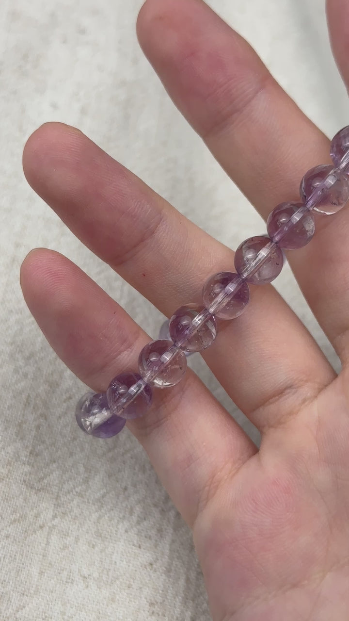 Purple Fluorite Bracelet  7.0-7.9mm