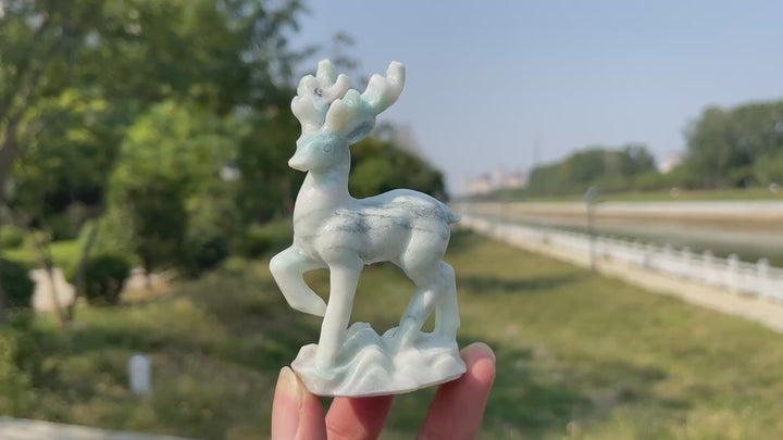 Natural Crystal Carving Sika Deer
