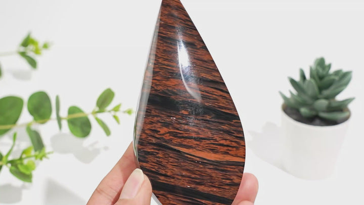 Natural Mahogany Obsidian Teardrop