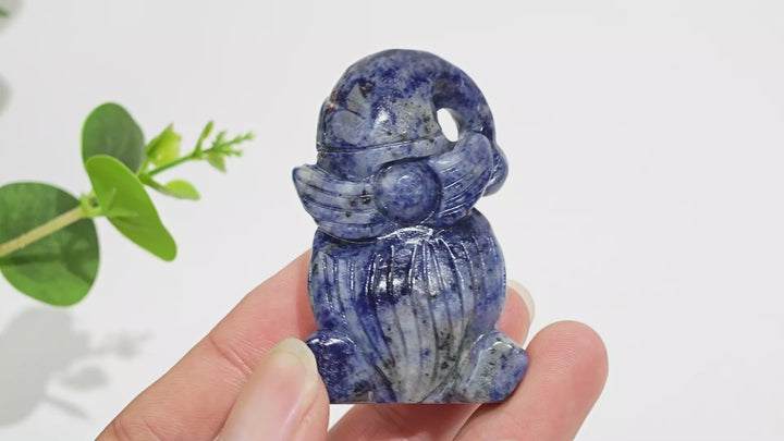 Natural Crystal Carving Whimsical Gnome Elder